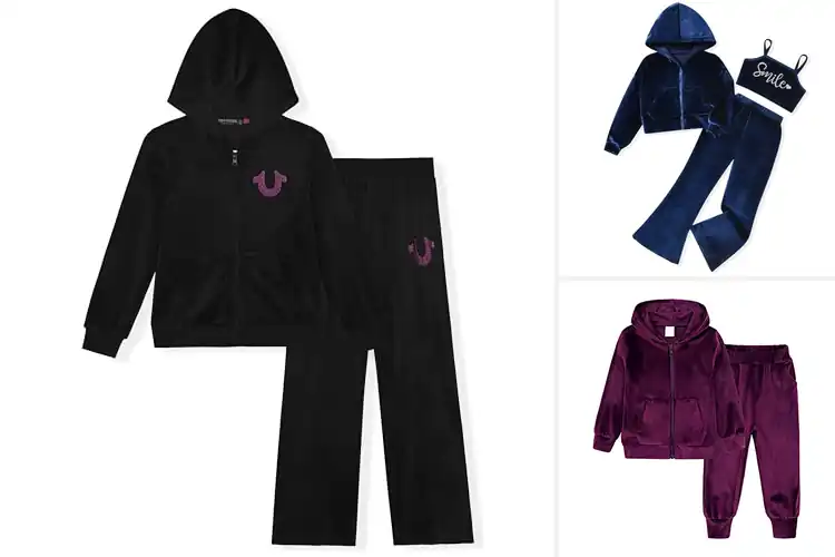 Detailed view of Best Girls Velvet Sweatsuit Outfits