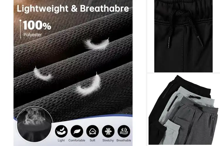 Detailed view of Best Kids Athletic Sweatpants