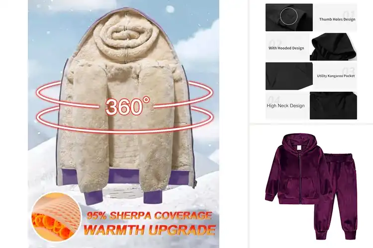 Detailed view of Best Kids Warm Velvet Hoodies